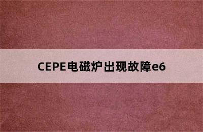 CEPE电磁炉出现故障e6