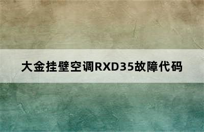 大金挂壁空调RXD35故障代码